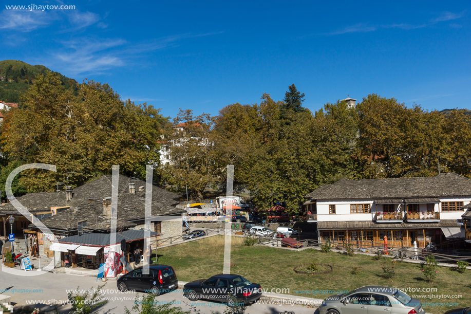 METSOVO, EPIRUS, GREECE - OCTOBER 19, 2013: Autumn view of village of Metsovo near city of Ioannina, Epirus Region, Greece