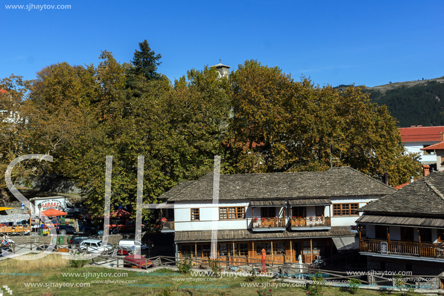 METSOVO, EPIRUS, GREECE - OCTOBER 19, 2013: Autumn view of village of Metsovo near city of Ioannina, Epirus Region, Greece