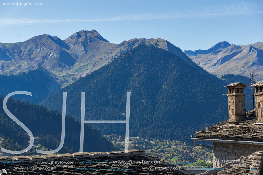 METSOVO, EPIRUS, GREECE - OCTOBER 19, 2013: Autumn view of village of Metsovo near city of Ioannina, Epirus Region, Greece