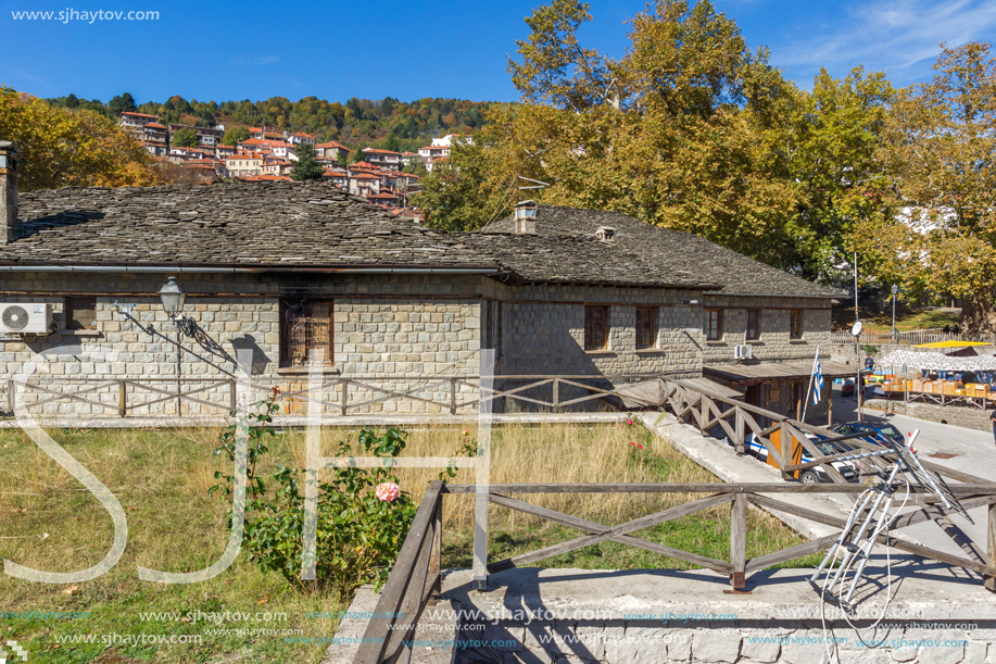 METSOVO, EPIRUS, GREECE - OCTOBER 19, 2013: Autumn view of village of Metsovo near city of Ioannina, Epirus Region, Greece