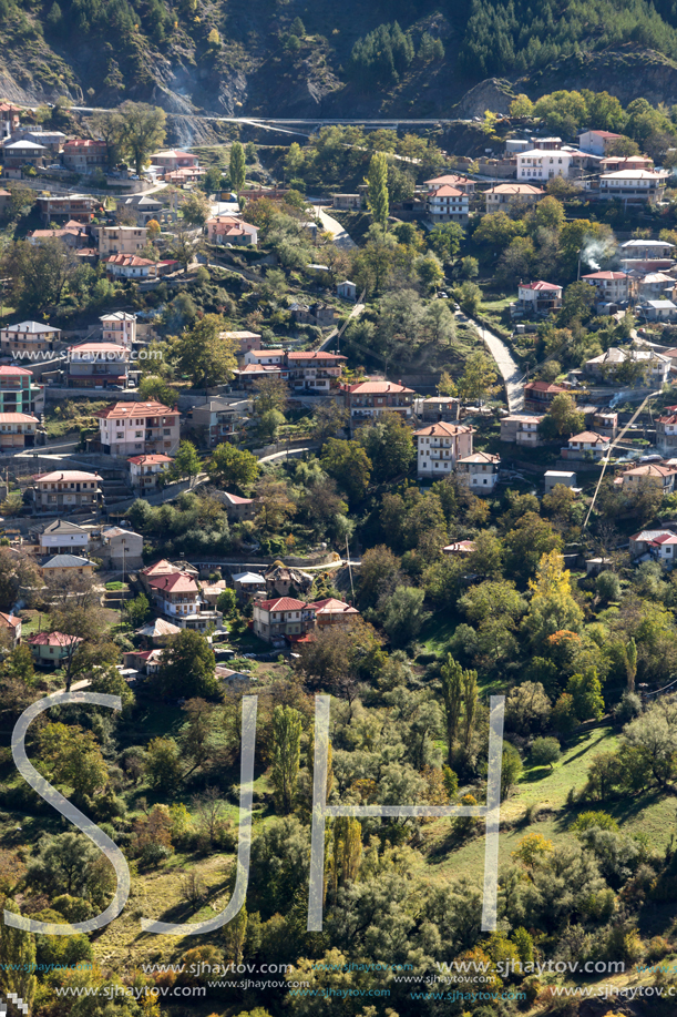 METSOVO, EPIRUS, GREECE - OCTOBER 19, 2013: Autumn view of village of Anilio near city of Ioannina, Epirus Region, Greece