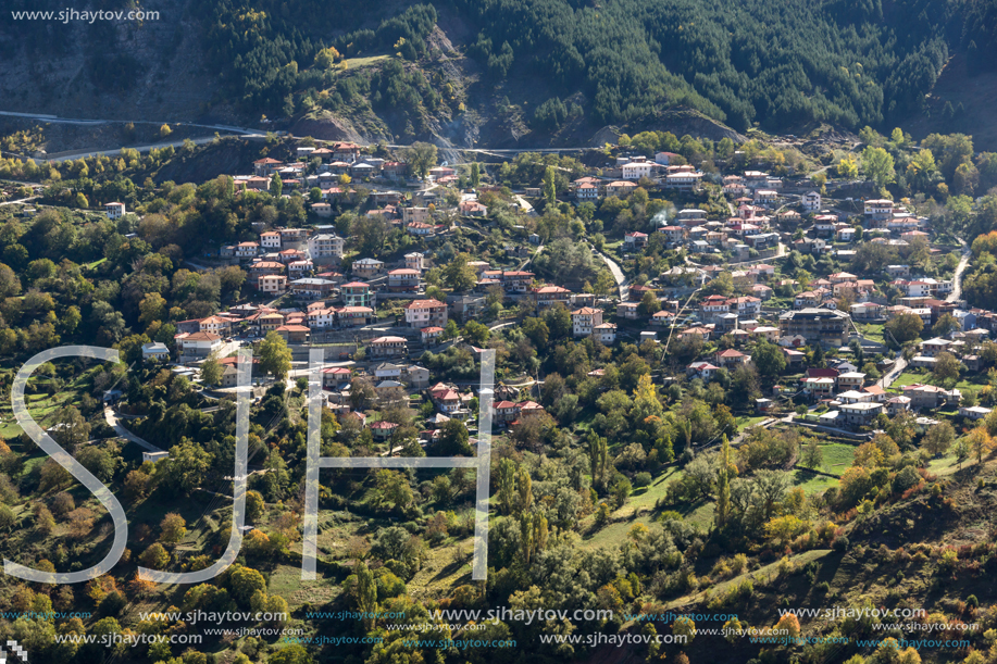 METSOVO, EPIRUS, GREECE - OCTOBER 19, 2013: Autumn view of village of Anilio near city of Ioannina, Epirus Region, Greece