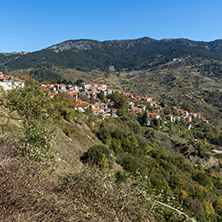 METSOVO, EPIRUS, GREECE - OCTOBER 19, 2013: Autumn view of village of Metsovo near city of Ioannina, Epirus Region, Greece