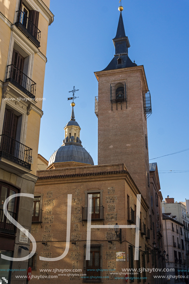 MADRID, SPAIN - JANUARY 22, 2018:  Amazing view of Church of San Gines in City of Madrid, Spain