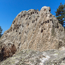 Antique Thracian Sanctuary Eagle Rocks near town of Ardino, Kardzhali Region, Bulgaria