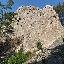 Antique Thracian Sanctuary Eagle Rocks near town of Ardino, Kardzhali Region, Bulgaria