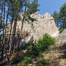 Antique Thracian Sanctuary Eagle Rocks near town of Ardino, Kardzhali Region, Bulgaria