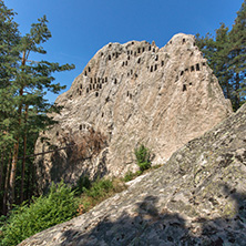 Antique Thracian Sanctuary Eagle Rocks near town of Ardino, Kardzhali Region, Bulgaria