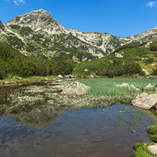 Amazing Landscape with Mountain River and Hvoynati Peaks, Pirin Mountain, Bulgaria