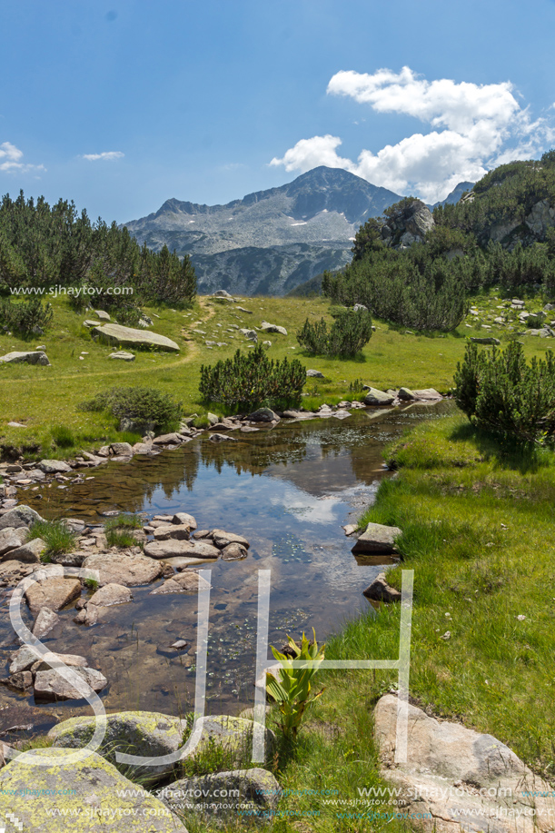 Amazing Landscape with Banderishki Chukar Peak and Mountain River, Pirin Mountain, Bulgaria