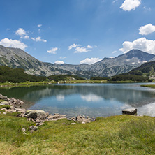 Amazing Landscape with Muratovo Lake, Banderishki Chukar and Todorka Peaks, Pirin Mountain, Bulgaria