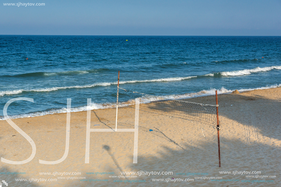 OBZOR, BULGARIA - JULY 26, 2014: Beach of resort of Obzor, Burgas region, Bulgaria