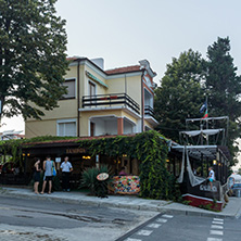 OBZOR, BULGARIA - JULY 26, 2014: Street in the center of resort of Obzor, Burgas region, Bulgaria