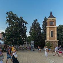 OBZOR, BULGARIA - JULY 26, 2014: Street in the center of resort of Obzor, Burgas region, Bulgaria