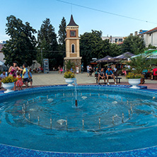 OBZOR, BULGARIA - JULY 26, 2014: Street in the center of resort of Obzor, Burgas region, Bulgaria