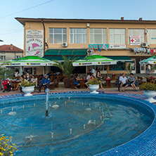 OBZOR, BULGARIA - JULY 26, 2014: Street in the center of resort of Obzor, Burgas region, Bulgaria