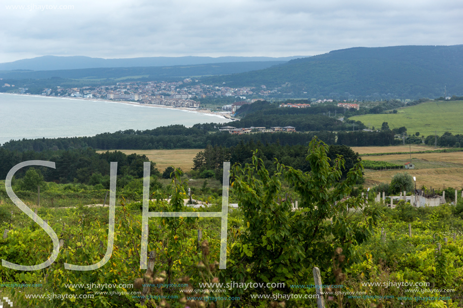 OBZOR, BULGARIA - JULY 28, 2014: Panoramic view of resort of Obzor, Burgas region, Bulgaria