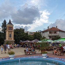 OBZOR, BULGARIA - JULY 29, 2014: Street in the center of resort of Obzor, Burgas region, Bulgaria