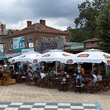 OBZOR, BULGARIA - JULY 26, 2014: Typical street in resort of Obzor, Burgas region, Bulgaria