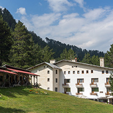 BANSKO, BULGARIA - AUGUST 13, 2013: Banderitsa hut in Pirin Mountain, Bulgaria