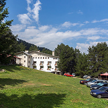 BANSKO, BULGARIA - AUGUST 13, 2013: Banderitsa hut in Pirin Mountain, Bulgaria