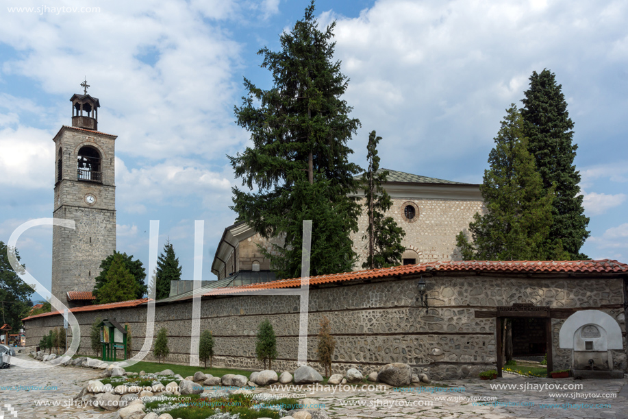 BANSKO, BULGARIA - AUGUST 13, 2013: The Church of the Holy Trinity in town of Bansko, Blagoevgrad Region, Bulgaria