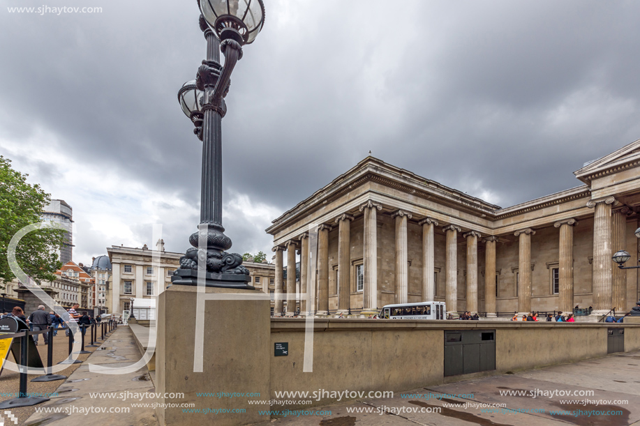 LONDON, ENGLAND - JUNE 16 2016: Outside view of British Museum, City of London, England, Great Britain