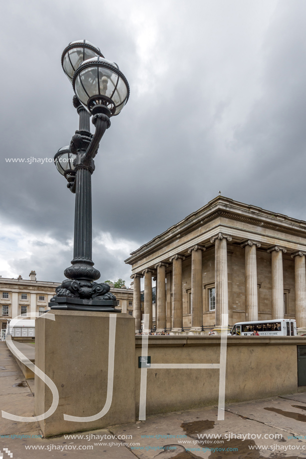 LONDON, ENGLAND - JUNE 16 2016: Outside view of British Museum, City of London, England, Great Britain