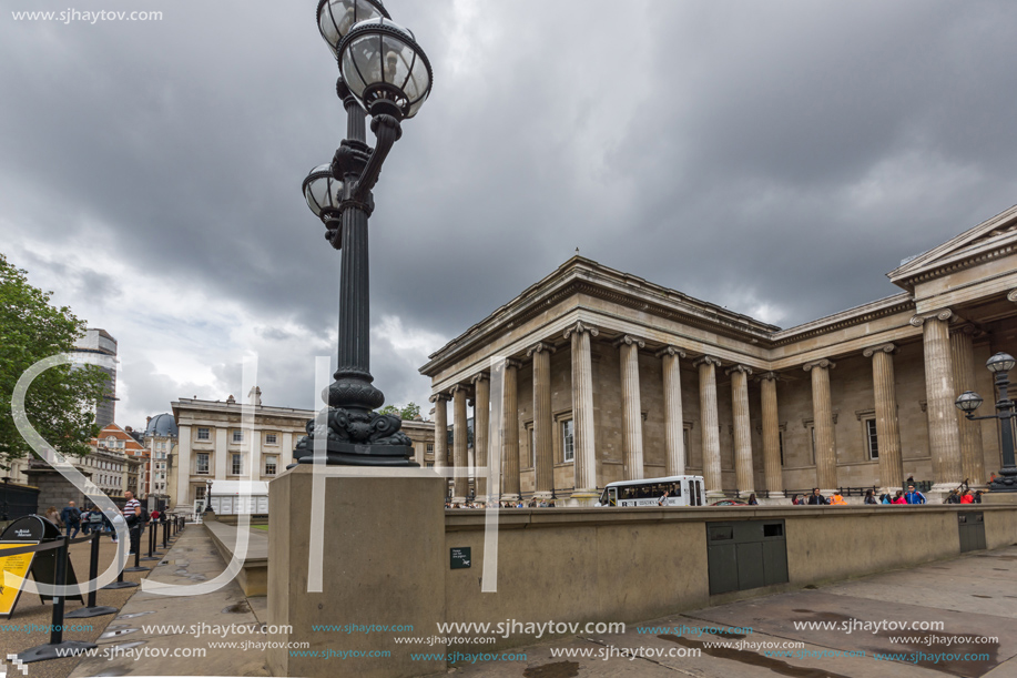 LONDON, ENGLAND - JUNE 16 2016: Outside view of British Museum, City of London, England, Great Britain