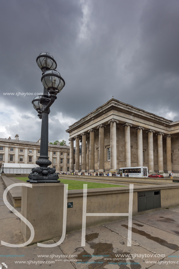 LONDON, ENGLAND - JUNE 16 2016: Outside view of British Museum, City of London, England, Great Britain