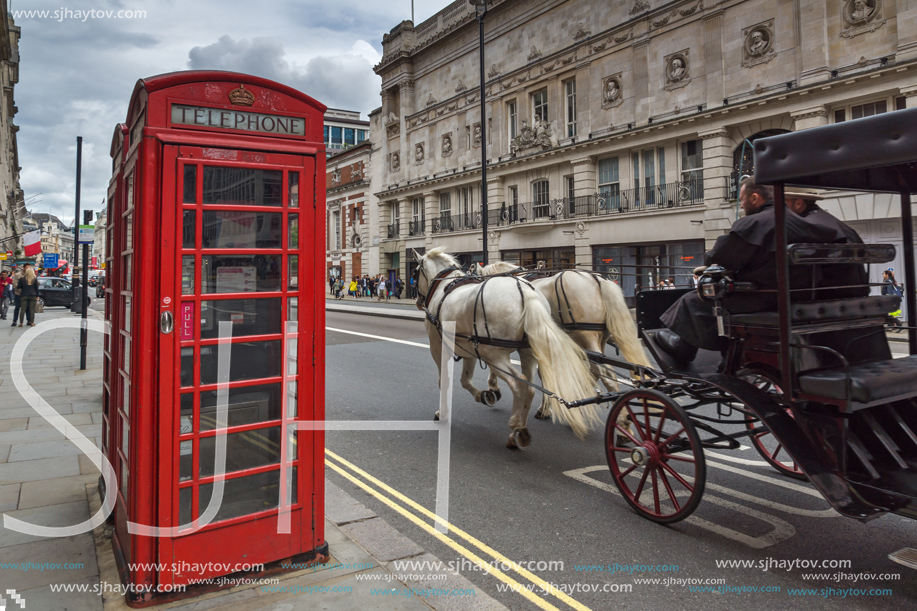 LONDON, ENGLAND - JUNE 16 2016: Street near Piccadilly Circus, City of London, England, Great Britain