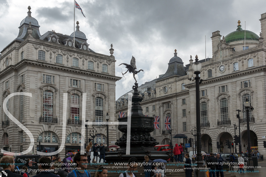 LONDON, ENGLAND - JUNE 16 2016: Piccadilly Circus, City of London, England, Great Britain