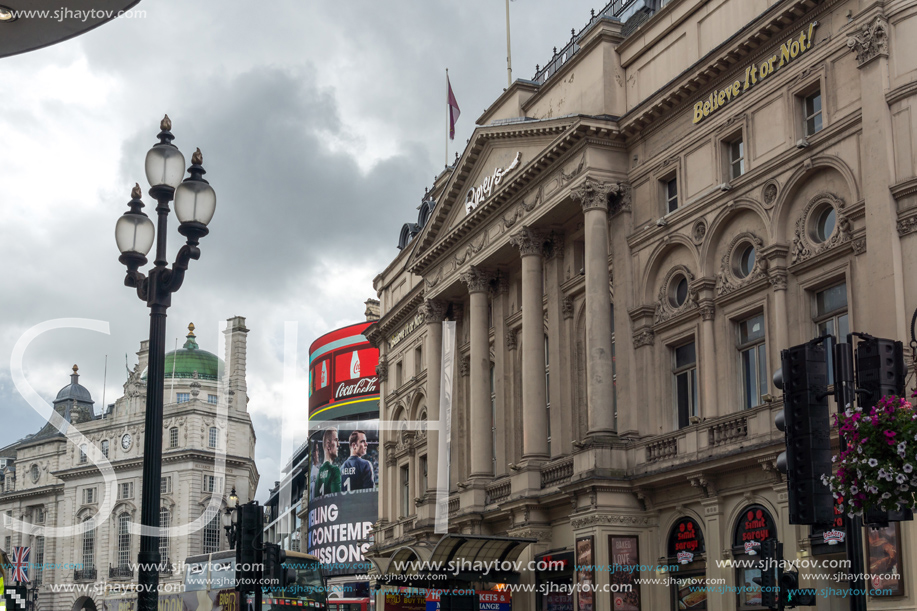 LONDON, ENGLAND - JUNE 16 2016: Piccadilly Circus, City of London, England, Great Britain