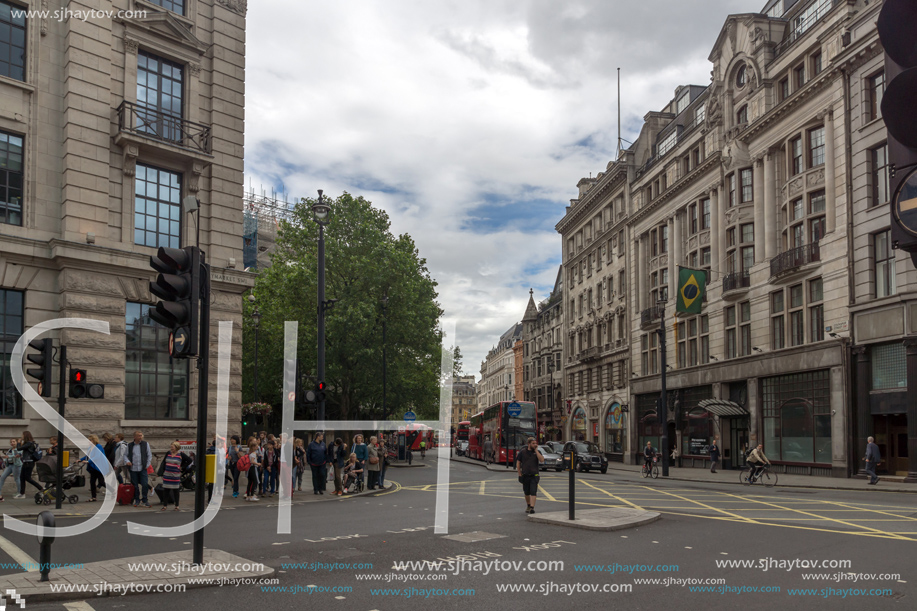 LONDON, ENGLAND - JUNE 16 2016: Piccadilly Circus, City of London, England, Great Britain