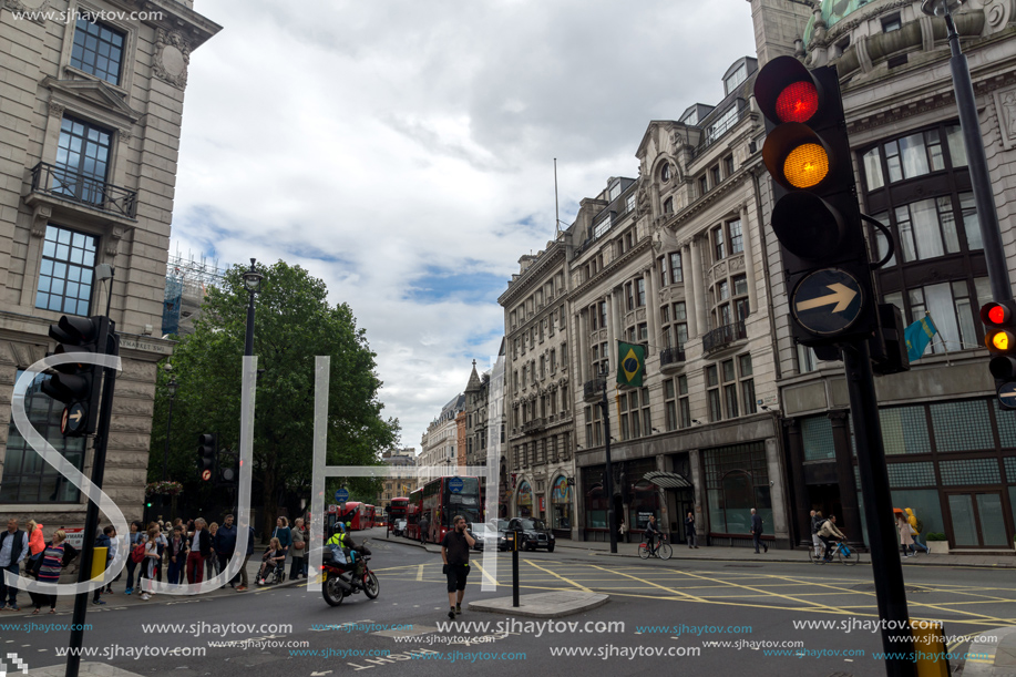 LONDON, ENGLAND - JUNE 16 2016: Piccadilly Circus, City of London, England, Great Britain
