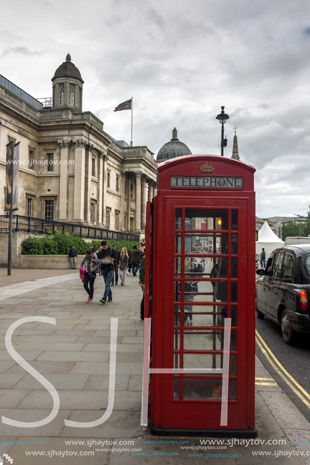 LONDON, ENGLAND - JUNE 16 2016: The National Gallery on Trafalgar Square, London, England, United Kingdom