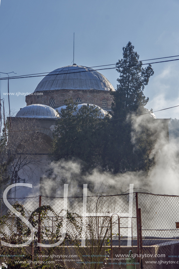 KYUSTENDIL, BULGARIA - JANUARY 15, 2015: Thermal springs near Chifte Bath from Ottoman period in Town of Kyustendil, Bulgaria