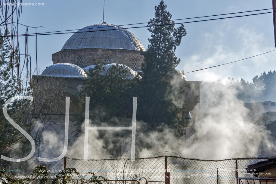 KYUSTENDIL, BULGARIA - JANUARY 15, 2015: Thermal springs near Chifte Bath from Ottoman period in Town of Kyustendil, Bulgaria