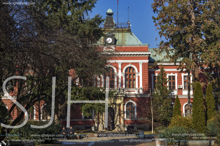 KYUSTENDIL, BULGARIA - JANUARY 15, 2015: Building of Town hall in Town of Kyustendil, Bulgaria