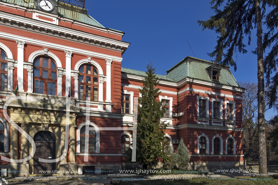 KYUSTENDIL, BULGARIA - JANUARY 15, 2015: Building of Town hall in Town of Kyustendil, Bulgaria