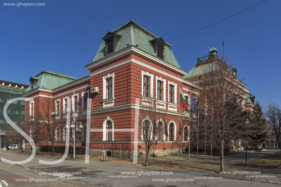 KYUSTENDIL, BULGARIA - JANUARY 15, 2015: Building of Town hall in Town of Kyustendil, Bulgaria