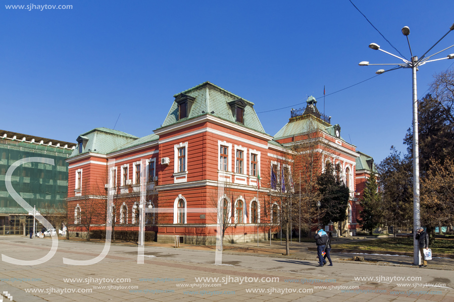 KYUSTENDIL, BULGARIA - JANUARY 15, 2015: Building of Town hall in Town of Kyustendil, Bulgaria