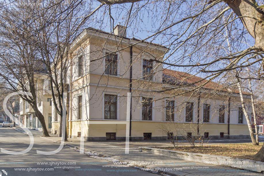 KYUSTENDIL, BULGARIA - JANUARY 15, 2015: Velbazhd Square in Town of Kyustendil, Bulgaria