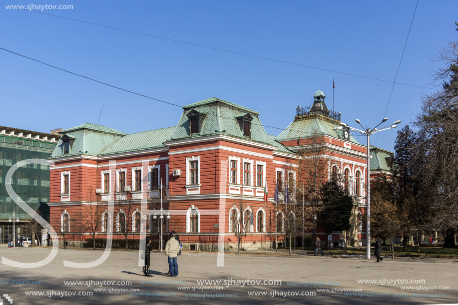 KYUSTENDIL, BULGARIA - JANUARY 15, 2015: Building of Town hall in Town of Kyustendil, Bulgaria