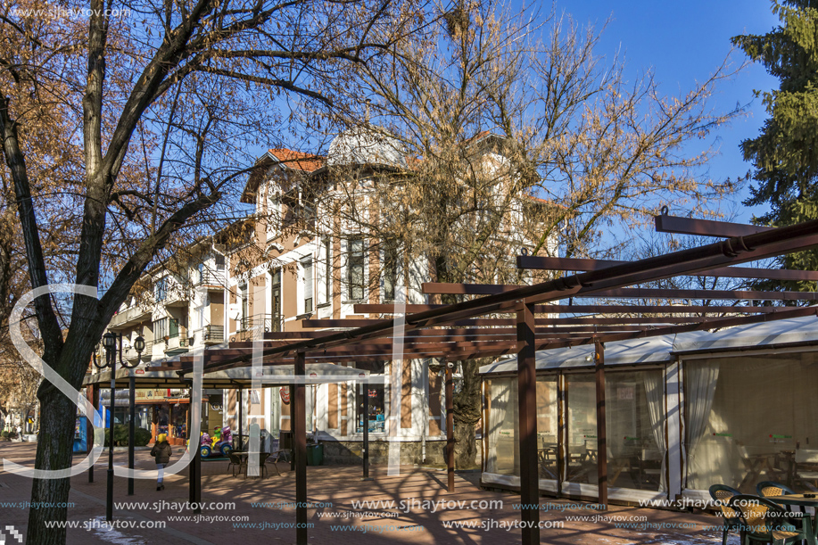 KYUSTENDIL, BULGARIA - JANUARY 15, 2015: Building in the center of Town of Kyustendil, Bulgaria