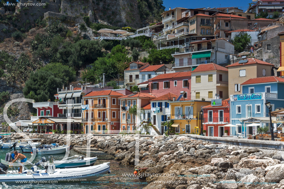 PARGA, GREECE - JULY 17, 2014: Amazing summer view of town of Parga, Epirus, Greece