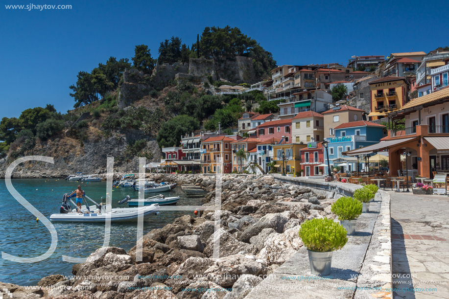 PARGA, GREECE - JULY 17, 2014: Amazing summer view of town of Parga, Epirus, Greece