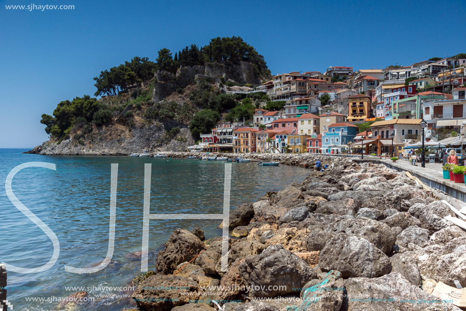 PARGA, GREECE - JULY 17, 2014: Amazing summer view of town of Parga, Epirus, Greece