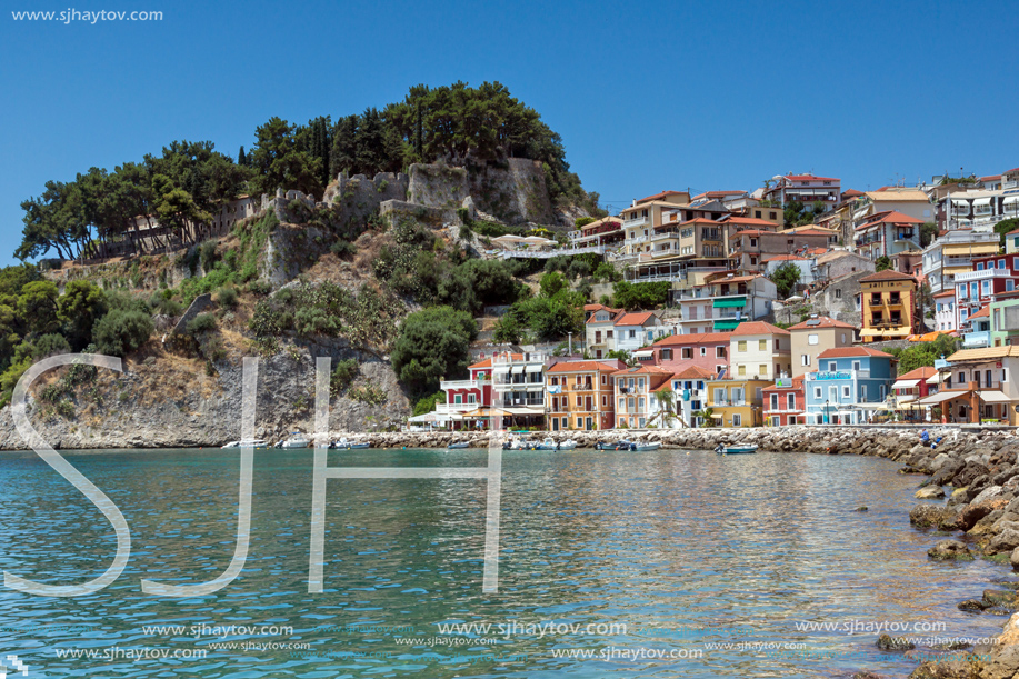 PARGA, GREECE - JULY 17, 2014: Amazing summer view of town of Parga, Epirus, Greece