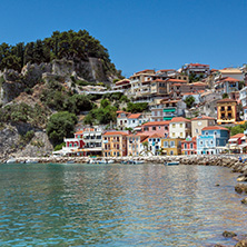 PARGA, GREECE - JULY 17, 2014: Amazing summer view of town of Parga, Epirus, Greece